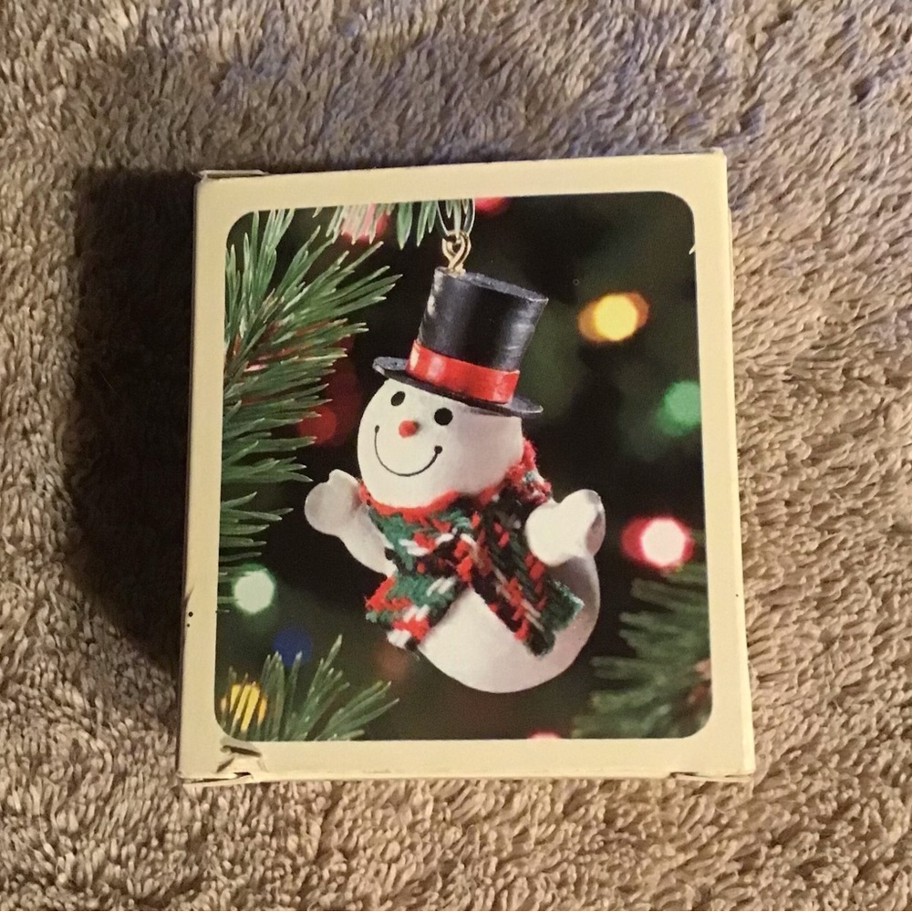 Hallmark Vintage Minature Jolly Snowman Ornament